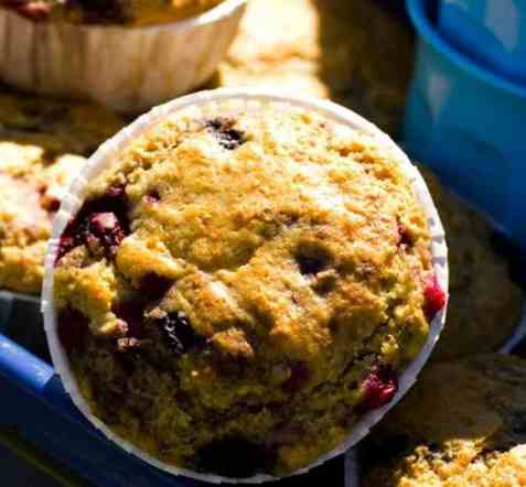 Bærmuffins oppskrift.