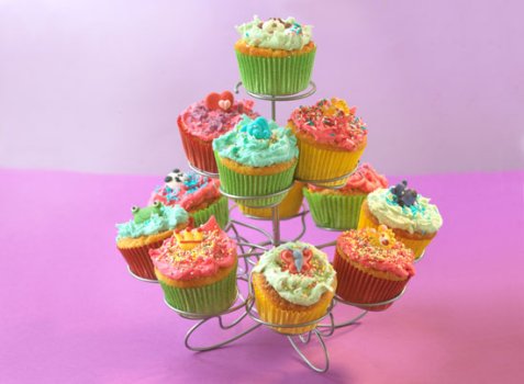 Tivolicupcakes oppskrift.