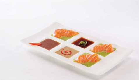 Sashimi med to sauser oppskrift.