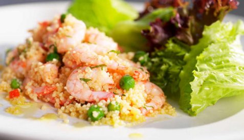 Reker med couscous oppskrift.