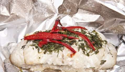 Grillet sei med dillpoteter oppskrift.