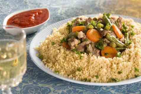 Lam med couscous fra Algerie oppskrift.