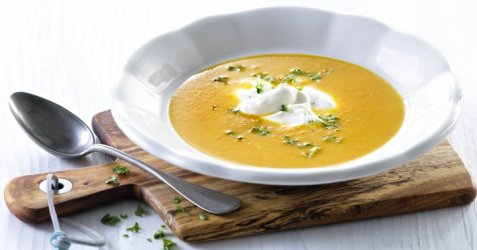 Appelsin og gulrotsuppe oppskrift.