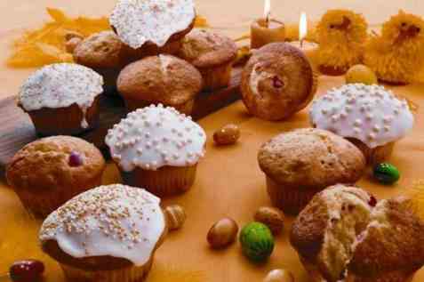 Påskemuffins med yoghurt oppskrift.