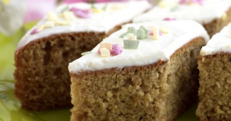 Ingefærkake med ostekrem oppskrift.