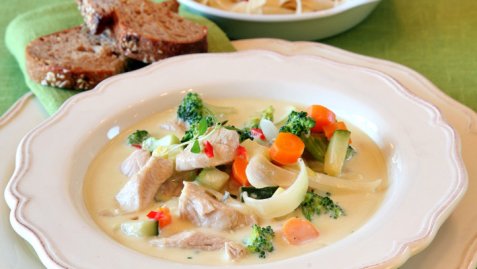 Kalkun med gorgonzola og pasta oppskrift.