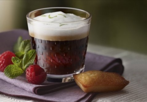 Hot-iced Raspberry Coffee oppskrift.