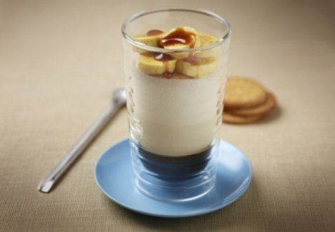 Caffe Banana Split oppskrift.