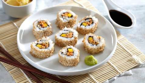 Ura maki med krabbe oppskrift.