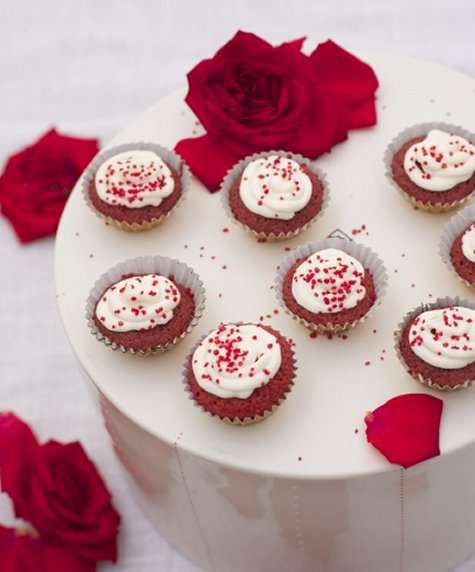 Valentines cupcakes oppskrift.