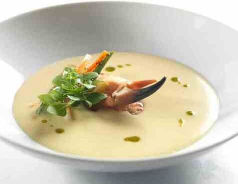 Suppe med krabbe oppskrift.
