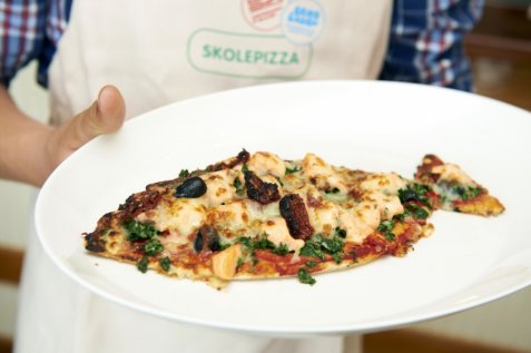 Laksepizza oppskrift.
