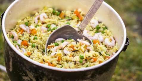 Smakfull risotto med reker oppskrift.