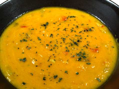 Squash suppe med paprika oppskrift.