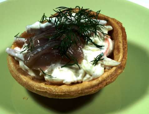 Terteskjell med ansjos og italiensk salat oppskrift.