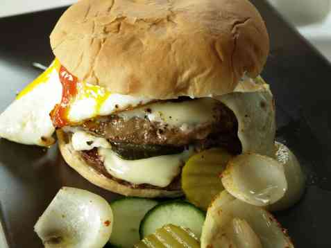 Knut sin doble spesialburger oppskrift.