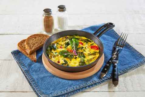 Ovnsbakt frittata med Flower Sprout og parmesan oppskrift.