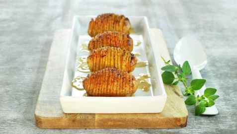 Hasselbackpoteter til jul oppskrift.