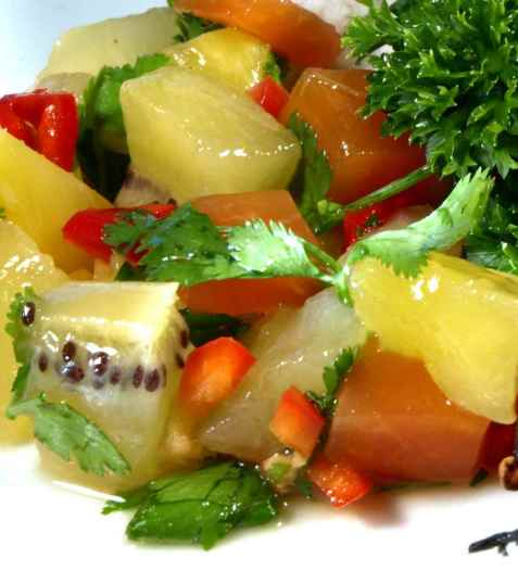 Hawaii-salsa oppskrift.