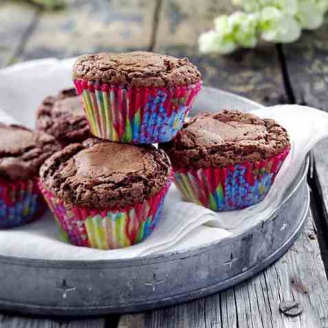 Brownies i form oppskrift.