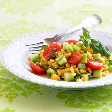 Tomatsalat med mais oppskrift.