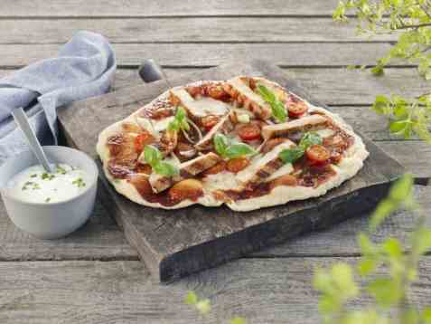 BBQ-pizza oppskrift.