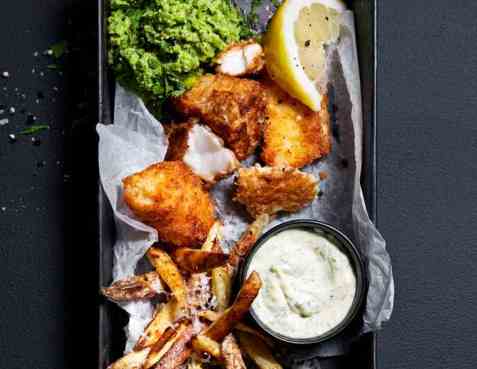 Crunchy fish fingers oppskrift.