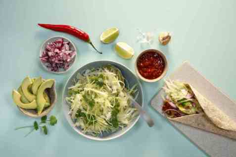 Enkel kålsalat til taco oppskrift.