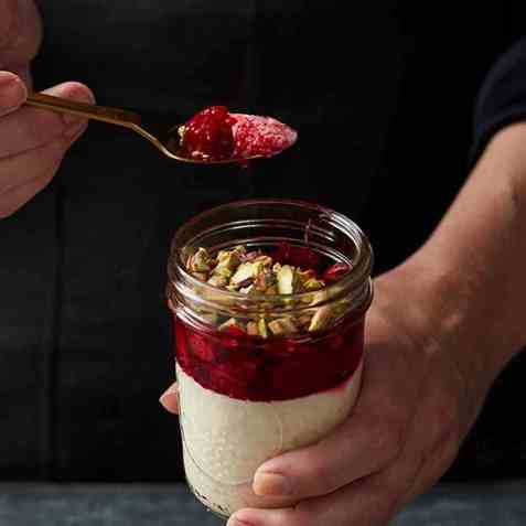 Pannacotta-risengrynsgrøt oppskrift.