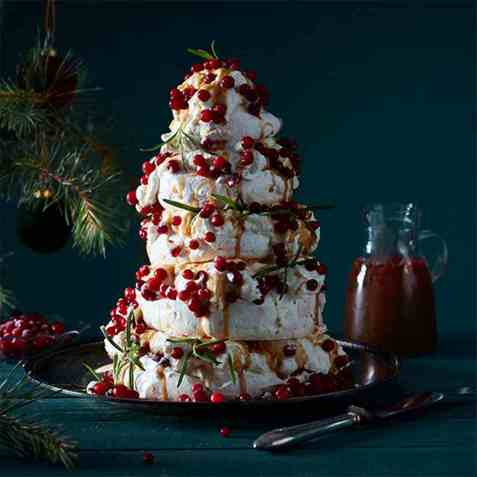 Pavlova-juletre oppskrift.