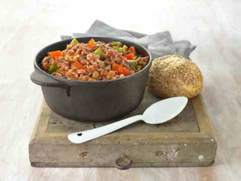 Chili con carne med kjøttdeig oppskrift.