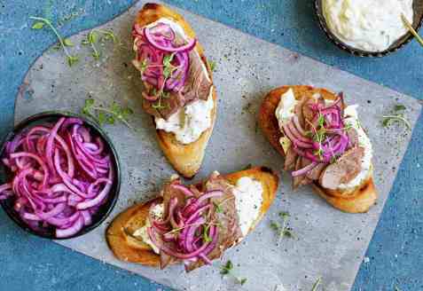 Bruschetta med lammestek oppskrift.