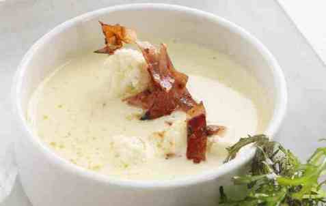 Blomkålsuppe med spekeskinke oppskrift.